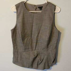 Ann Taylor Gray Peplum Top